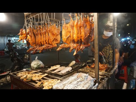 Amazing Night Views Street Food @Olympic Market - Night Street Food in Town 2022
