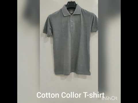 Men Cotton Collar T Shirt