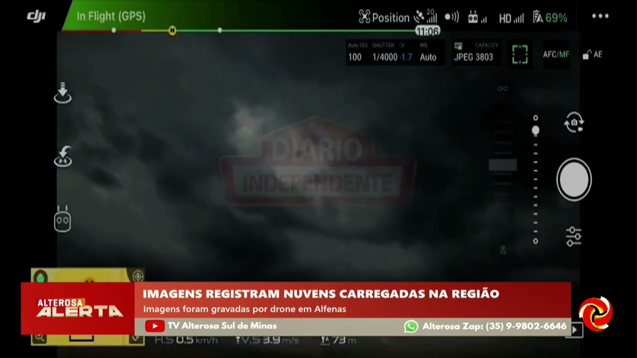 Drone registra chegada da chuva em Alfenas