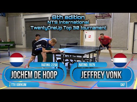 8th edition NTS int. tournament Jochem de Hoop vs Jeffrey Vonk #sports #卓球