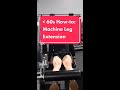 Leg Extension - Under 60s How-to - Schaum Fitness