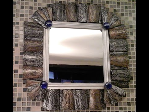DIY Espejo con vasos desechables/ Mirror out of foam cups