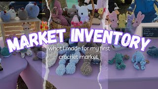 Crochet Market Inventory with prices! 🌼 all the plushies I made for my first craft fair 💕