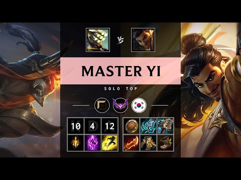 Master Yi Top vs Akshan: Triple Kill, Unstoppable - KR Master Patch 14.24