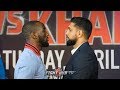 TERENCE CRAWFORD AND AMIR KHAN SQUARE UP IN NEW YORK IN FULL FACE OFF