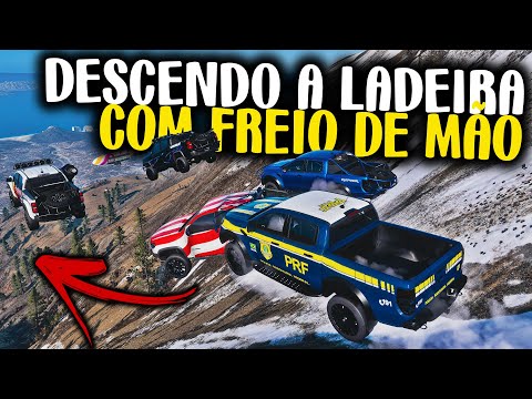 DESCENDO A LADEIRA COM FREIO DE MÃO - FORD VS CHEVROLET - FORZA HORIZON 5 ONLINE