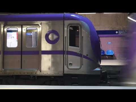 Linha 5-Lilás sendo operada pela ViaMobilidade (CCR) 4K - Metrô SP - Line 5 Lilac