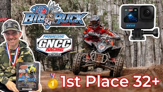 1st Place 32+ GNCC ATV XC Race BIG BUCK 2024 GoPro-Round 1