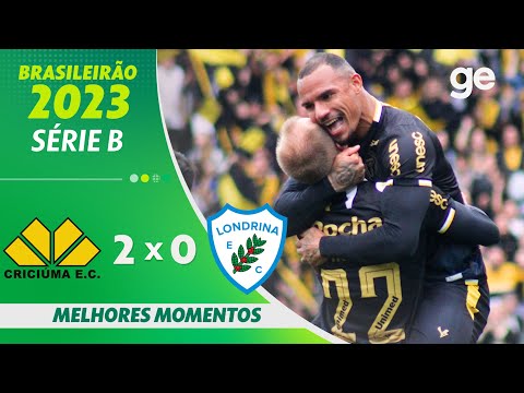 Gols e lances de Criciúma x Londrina