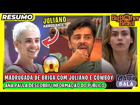 🟡JULIANO briga com COWBOY e chama ele de VILÃO! ANA PAULA descobriu a DINÂMICA do BBB 26 #bbb #bbb26