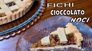 CROSTATA CON MARMELLATA DI FICHI CIOCCOLATO E NOCI | Prima del Caffè