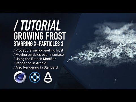 C4D & XP TUTORIAL | Procedural Growing Frost [Cinema 4D & X-Particles]