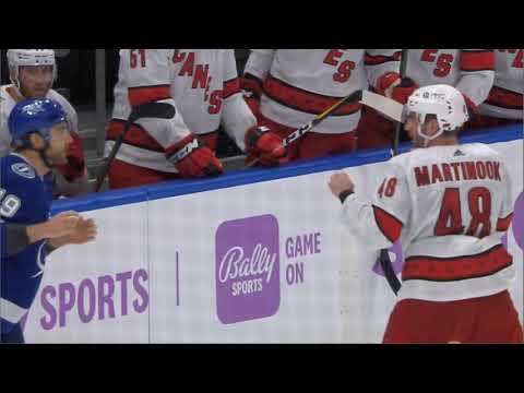 NHL Fight - Hurricanes @ Lightning - Martinook vs Goodrow - 20 04 2021
