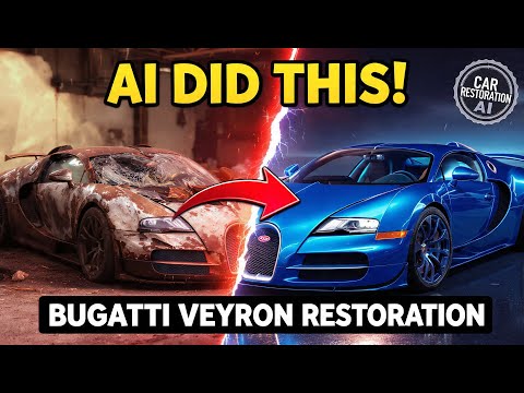 AI Restores $3M Bugatti Chiron From Scrap to Perfection👍