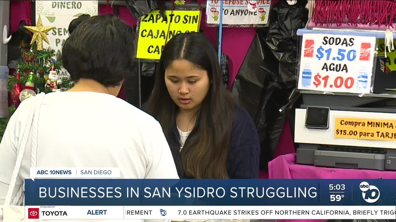 Businesses in San Ysidro struggling