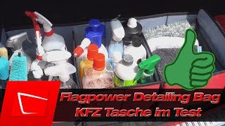 Flagpower Autopflege Tasche Detailing Bag XXL Test Kofferraumtasche faltbarer Kofferraum Organizer
