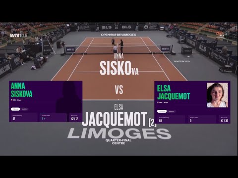 (Q) Anna Siskova (CZE) vs  (2) Elsa Jacquemot (FRA) - Game, Set, Match