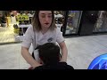 ASMR Female Chair Massage Chiropractic Adjustment Body Massage