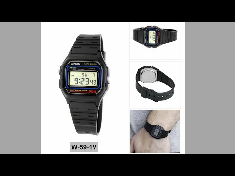 Casio W-59-1V Review & Unboxing