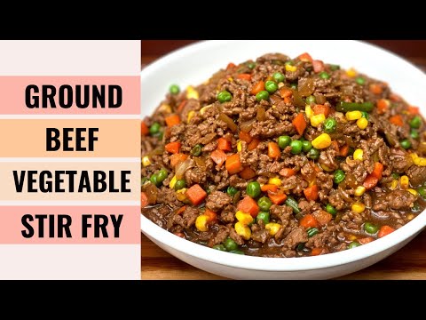 Ground Beef With Mixed Vegetables Stir Fry Good For...
