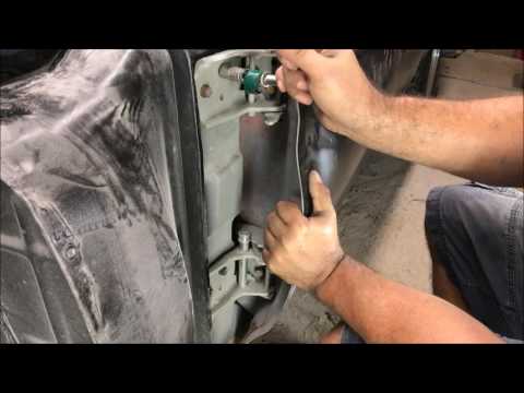 how to remove, hang, and adjust a car door DIY door gap adjusting restoration