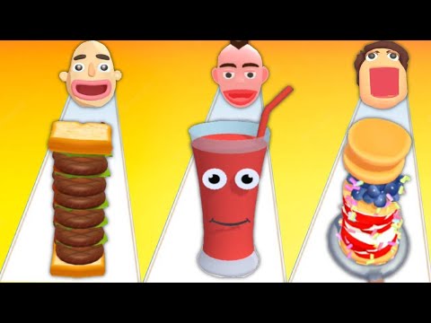 SANDWICH RUNNER vs JUICE RUN vs PANCAKE RUN - Triple Game