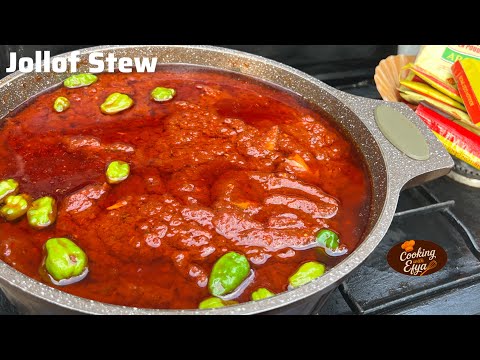 HOW TO COOK GHANA JOLLOF STEW STEP BY STEP | RICH & FLAVORFUL STEW BASE