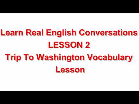 Trip To Washington Vocabulary| LEARN ENGLISH EVERYDAY