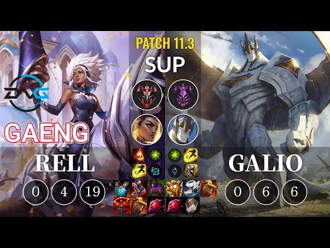 DFM Gaeng Rell vs Galio Sup - KR Patch 11.3