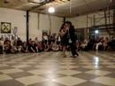  Federico Naveira  and  Corina Herrera  are  dancing  to  the  milonga  "  Sacale Punta  "