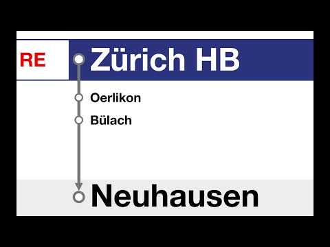 SBB Ansage • RE • Begrüssung in Zürich HB nach Neuhausen