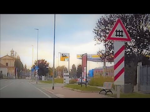 Dal passaggio a livello Nizza (AT) Corso Asti fino al PL Strada Ponteverde #levelcrossing #踏み切り