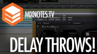 Mixing Vocals: How to Create Delay Throws in Pro Tools! Sound Toys Echo Boy