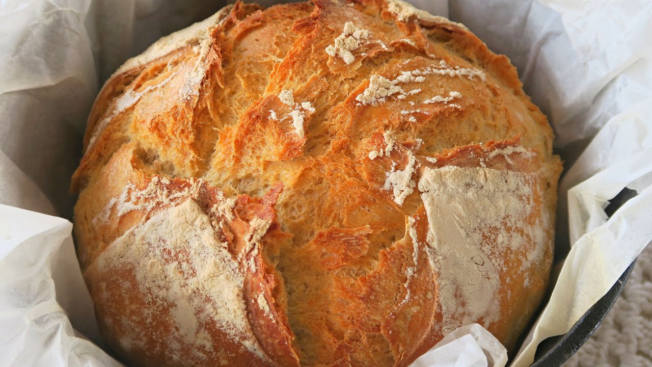 PÃO PERFEITO SEM AMASSAR COM 4 INGREDIENTES