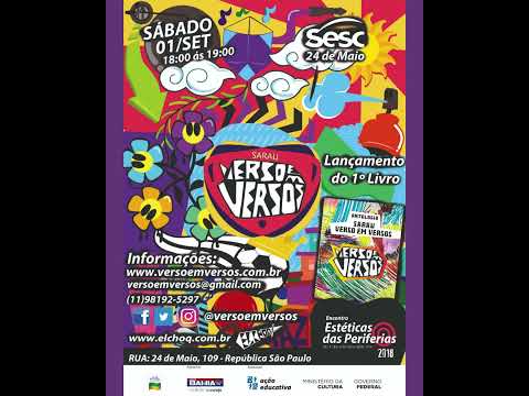 Verso em versos apresentaçao Sarau Verso em Versos