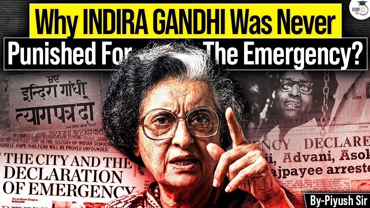 Emergency 1975: Why Was Indira Gandhi Never Jailed? | The Indira Paradox | StudyIQ IAS