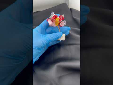 Copacel cu baza de fluorit si pietre semipretioase mix 8cm