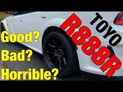 TOYO R888R Tires on 2022 Dodge Charger JAILBREAK SRT Hellcat - R888R in the Rain & R888R Noise
