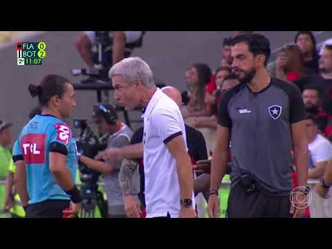 Luís Castro fica putasso com substituição e é expulso - Flamengo 2x3 Botafogo (30/04/2023)
