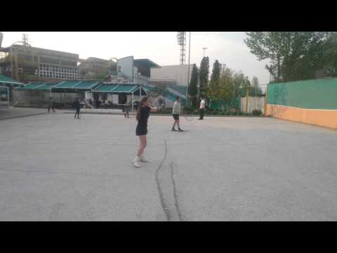 Jovic Nikolina forehand on the backboard