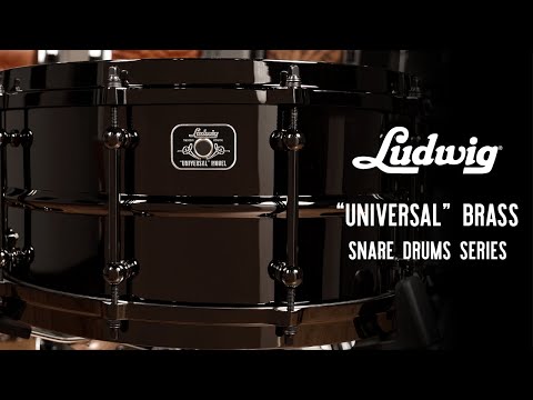 LUDWIG Universal Brass Snare Drum 8 x 14 Black Nickel Over Brass w/ Die Cast Hoops (LU0814) NEW! image 7