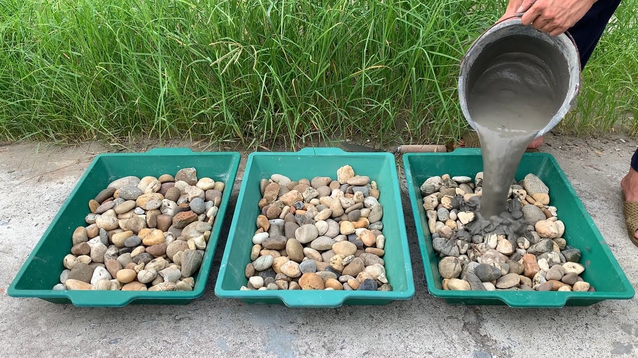 Artwork from cement at home // Effective and creative way to make garden flower pots for you