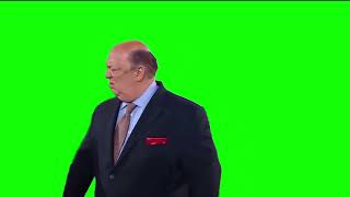 Paul Heyman walking while looking disgusted green screen