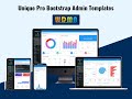 Bootstrap Admin Web App Template Dashboard UI Kit Unique Pro