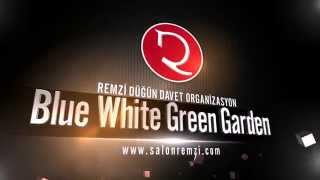 Remzi Blue White Green Garden