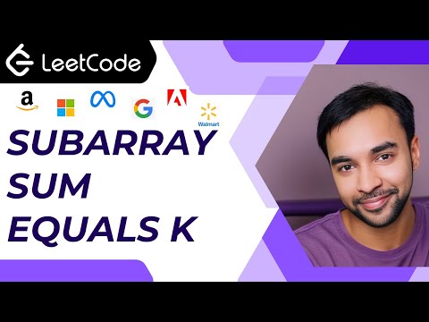 Subarray Sum Equals K 560 Leetcode Java