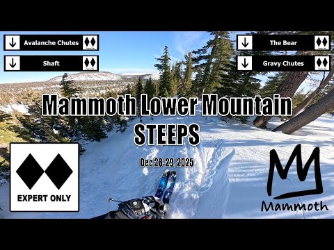 Mammoth's Lower Mountain STEEPS | Dec 28–29, 2025 [4K]