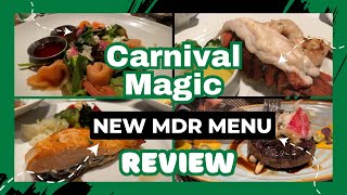 Carnival Cruise Lines New MDR Menu | What would you order?