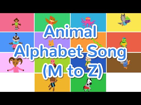 SHICHIDA Animal Alphabet Song (M to Z) - ABC Song | ABC Phonics Song