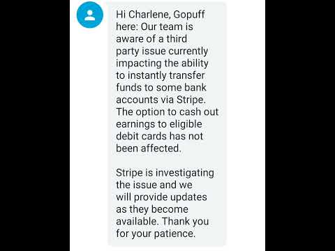 Glitch in payment system with gopuff drivers!